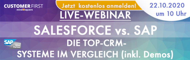 Live Webinar Sap Vs Salesforce Die Top Crm Systeme Im Vergleich